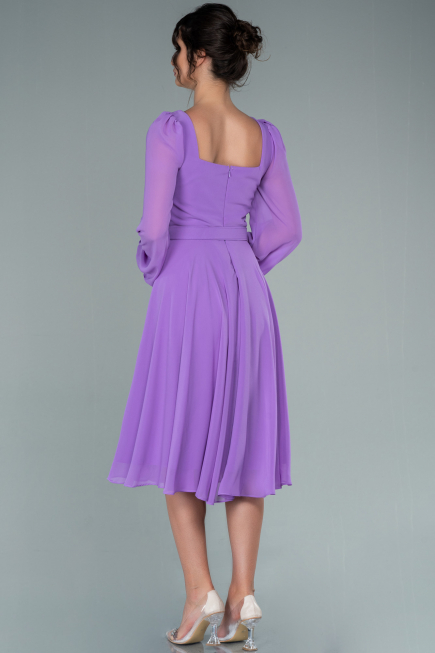Partykleid Midi Chiffon Lila ABK1441