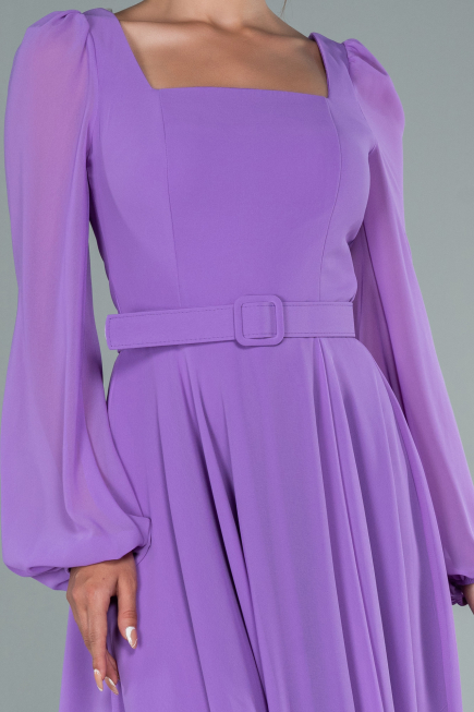 Partykleid Midi Chiffon Lila ABK1441
