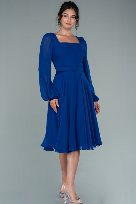 Partykleid Midi Chiffon Sächsischblau ABK1441