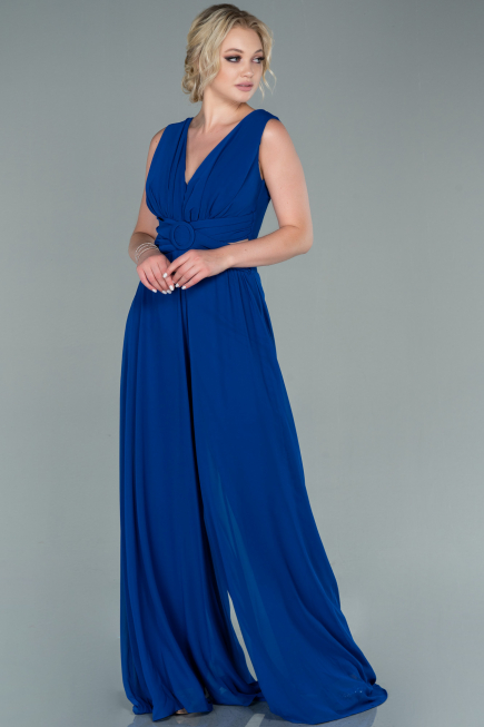 Partykleid Chiffon Sächsischblau DS1300