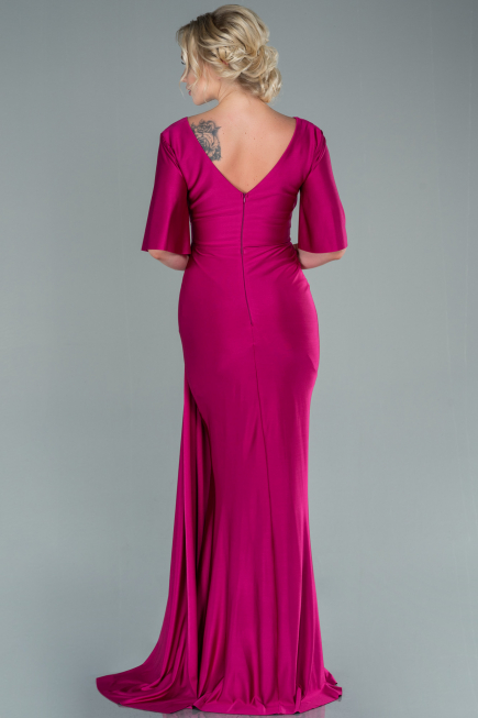 Abendkleid Lang Fuchsie ABU2443