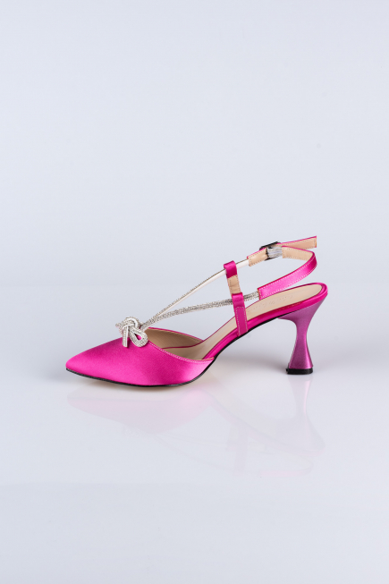 Party-Schuhe Satin Fuchsie AB1084