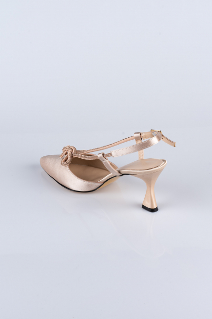 Hautfarben Party-Schuhe Satin AB1084