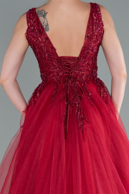 Abendkleid Lang Weinrot ABU2107