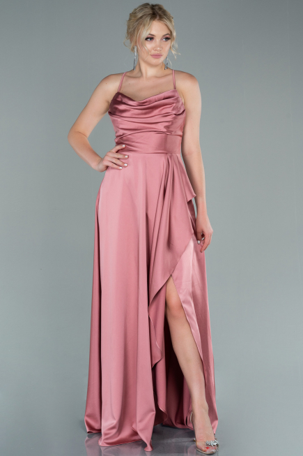 Zwiebelschale Abendkleid Satin Lang ABU1843
