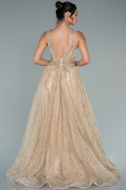 Abendkleid Lang Gold ABU2131