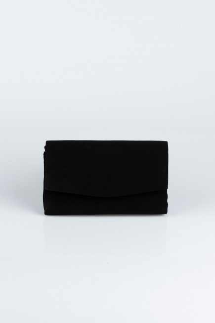 Abendtasche Wildleder Schwarz SH806