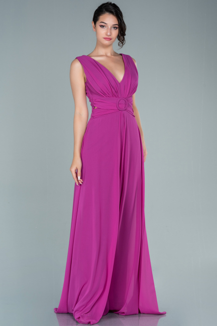 Fuchsie Partykleid Chiffon ABT075