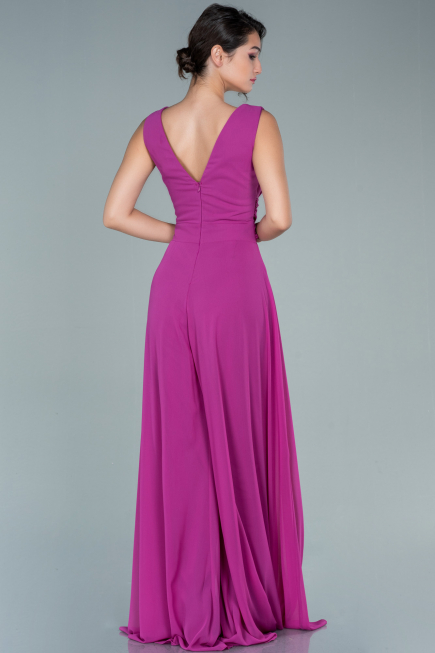 Fuchsie Partykleid Chiffon ABT075