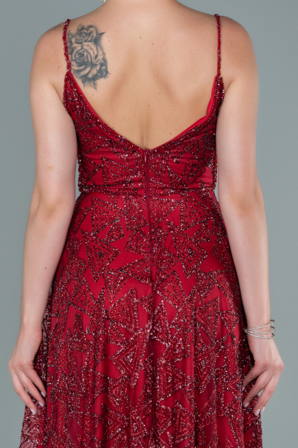 Abendkleid Lang Weinrot ABU2551