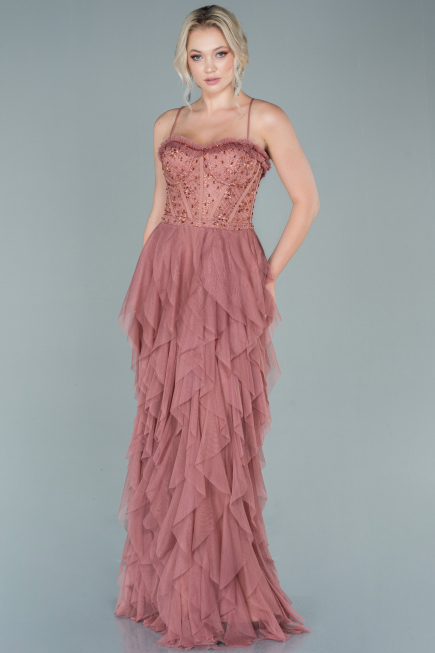 Abendkleid Lang Zimtfarben ABU2552