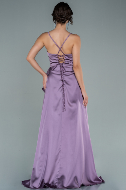 Lavendel Abendkleid Satin Lang ABU1843