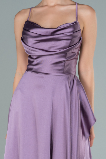 Lavendel Abendkleid Satin Lang ABU1843