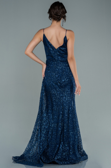 Abendkleid Lang Marineblau ABU2587
