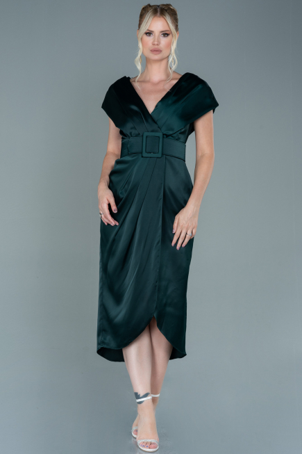 Smaragdgrün Partykleid Satin Kurz ABK1107