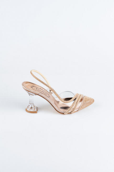 Party-Schuhe Steinbesetzt Rosa MJ1057