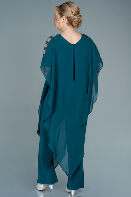 Smaragdgrün Abendgarderobe İn Großen Größen Chiffon ABT080