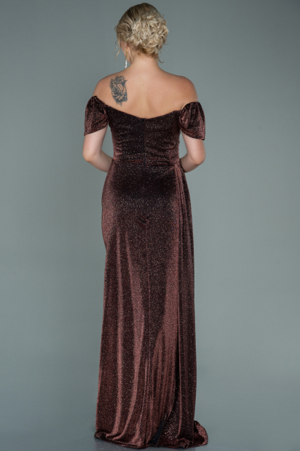 Abendkleid Lang Kupfer ABU2657