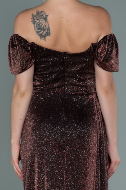 Abendkleid Lang Kupfer ABU2657
