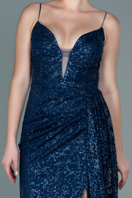 Abendkleid Lang Marineblau ABU2587