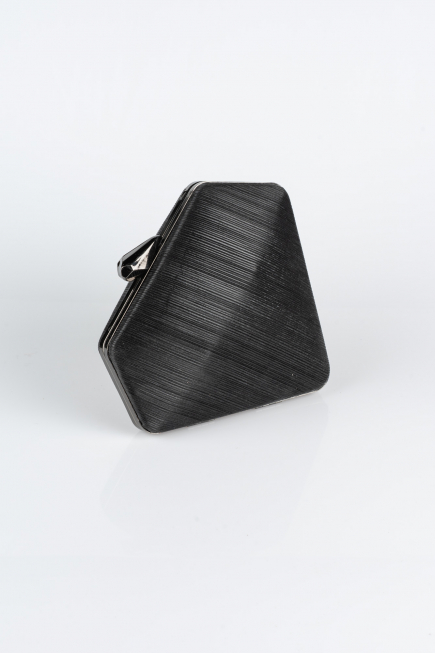 Kästchen-Tasche Schwarz V222