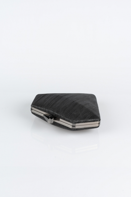 Kästchen-Tasche Schwarz V222