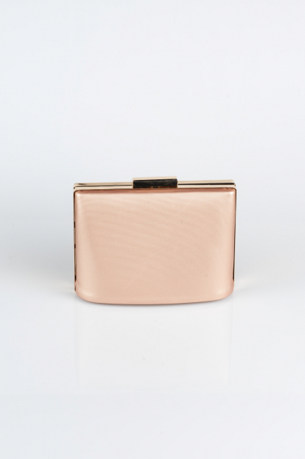 Kästchen-Tasche Gemustertes Leder Puder V288