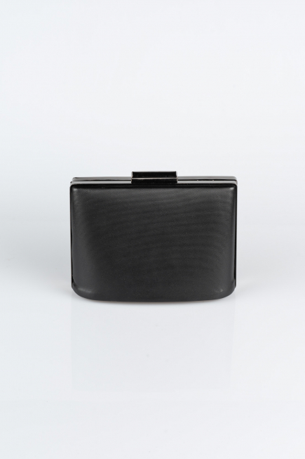Kästchen-Tasche Gemustertes Leder Schwarz V288