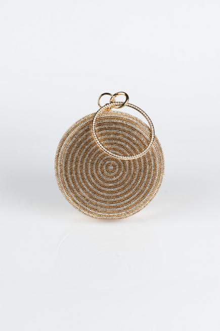 Kästchen-Tasche Verputz Gold V371