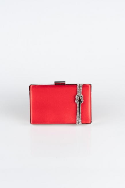 Kästchen-Tasche Satin Rot VT9275