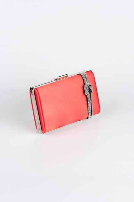 Kästchen-Tasche Satin Rot VT9275