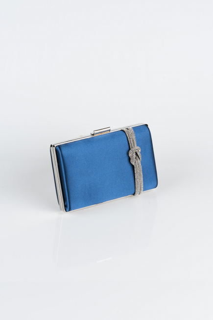 Kästchen-Tasche Satin Marineblau VT9275