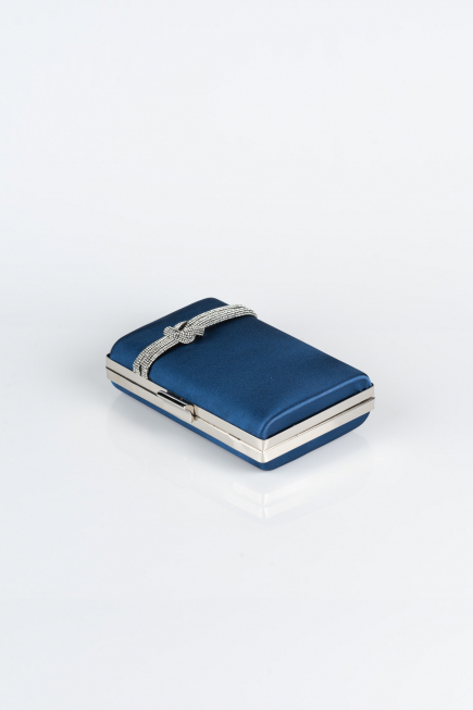 Kästchen-Tasche Satin Marineblau VT9275