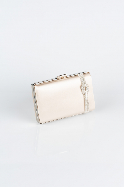 Kästchen-Tasche Satin Hautfarben VT9275