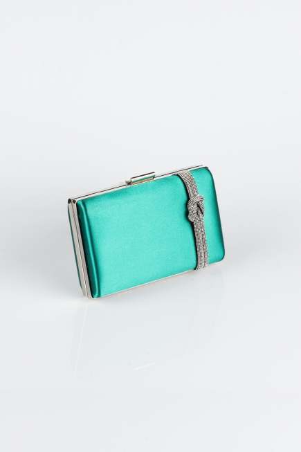 Kästchen-Tasche Satin Smaragdgrün VT9275