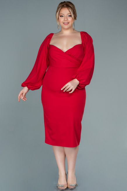 Robe Grande Taille Midi Rot ABK930