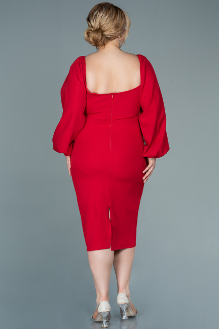 Robe Grande Taille Midi Rot ABK930