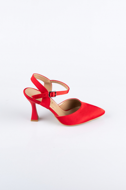Party-Schuhe Satin Rot AB1086
