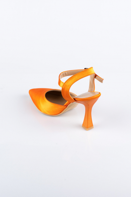 Party-Schuhe Satin Orange AB1086