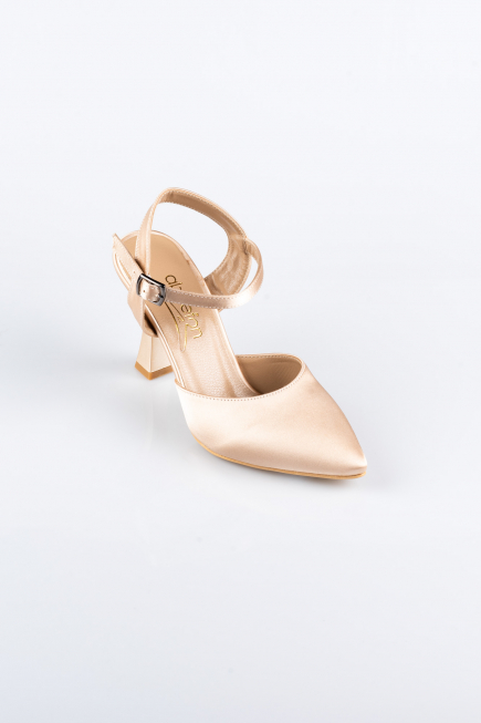 Party-Schuhe Satin Hautfarben AB1086