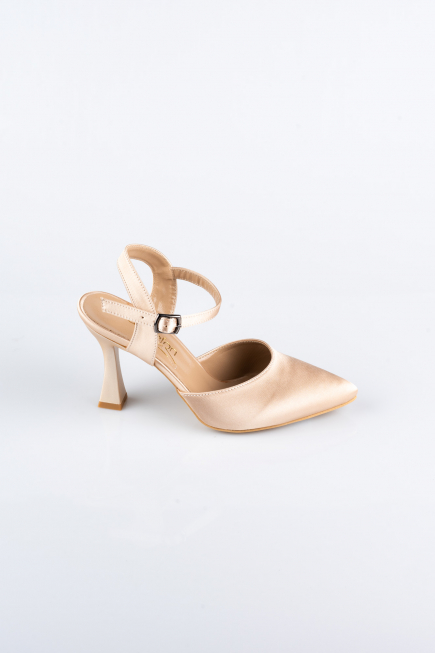 Party-Schuhe Satin Hautfarben AB1086