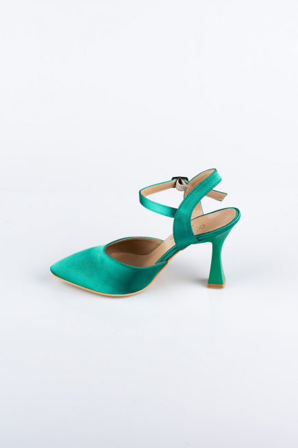 Party-Schuhe Satin Grün AB1086