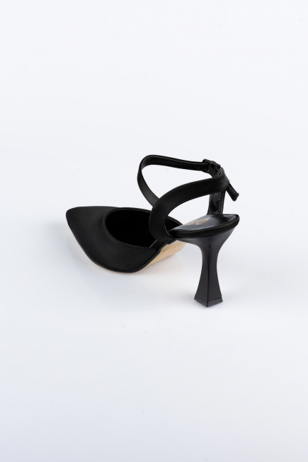 Party-Schuhe Satin Schwarz AB1086