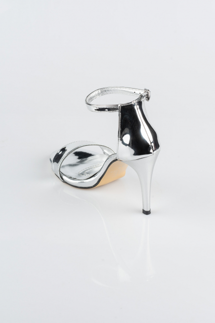 Party-Schuhe Gespiegelt Silber ABA1452