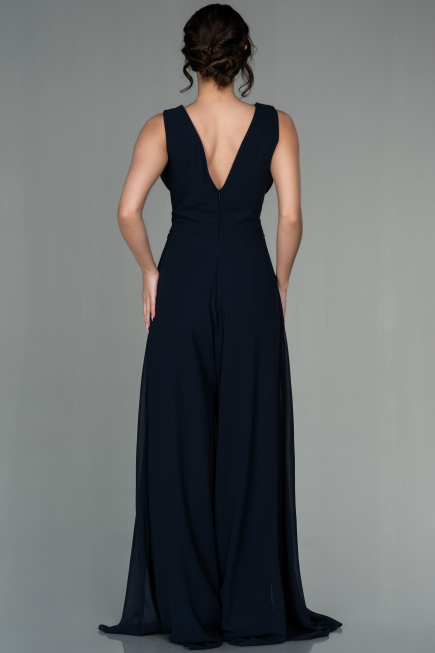 Dunkles Marineblau Partykleid Chiffon ABT075
