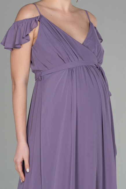 Lavendel Abendkleid Für Schwangere Lang ABU756