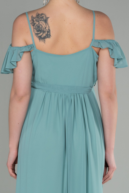 Minzgrün Abendkleid Für Schwangere Lang ABU756