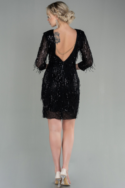 Abendkleid Kurz Schwarz ABK1599
