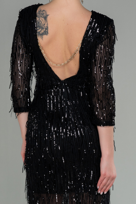 Abendkleid Kurz Schwarz ABK1599
