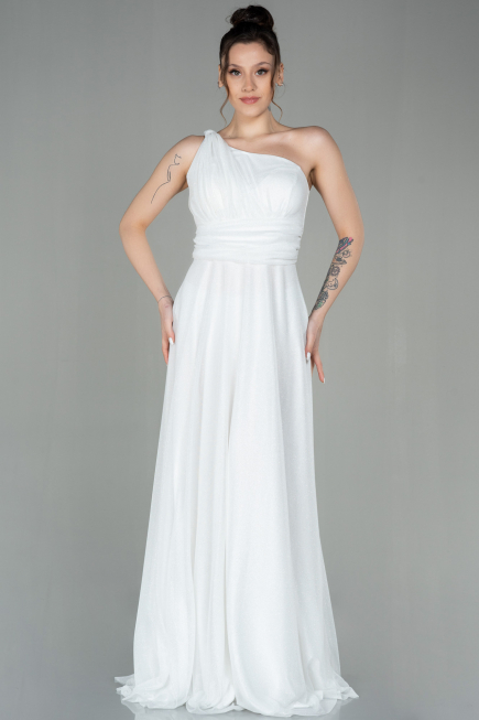 Abendkleid Lang Weiß ABU2834